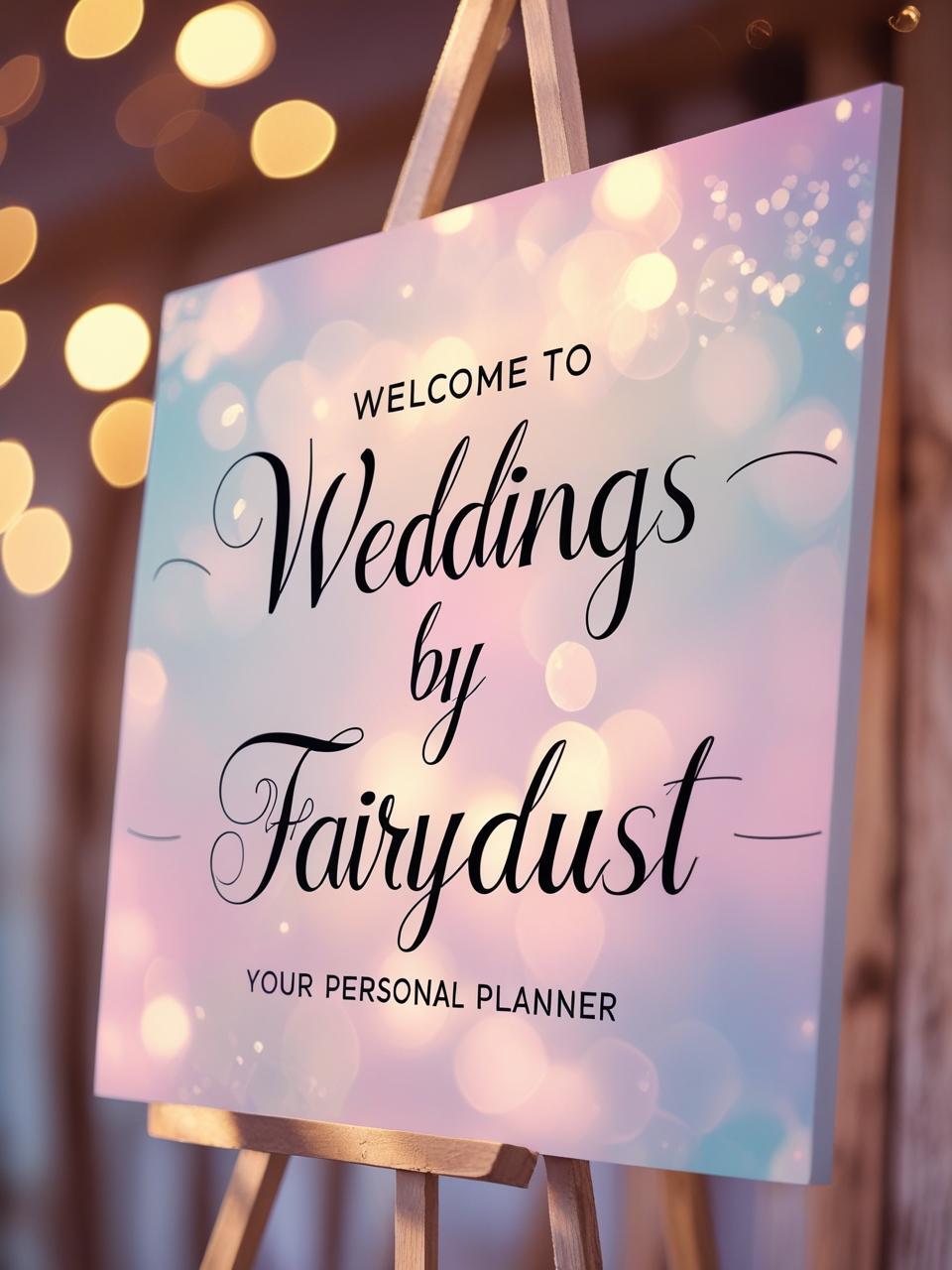 welcome sign, welcome to Weddings by Fairydust - Your Personal Planner